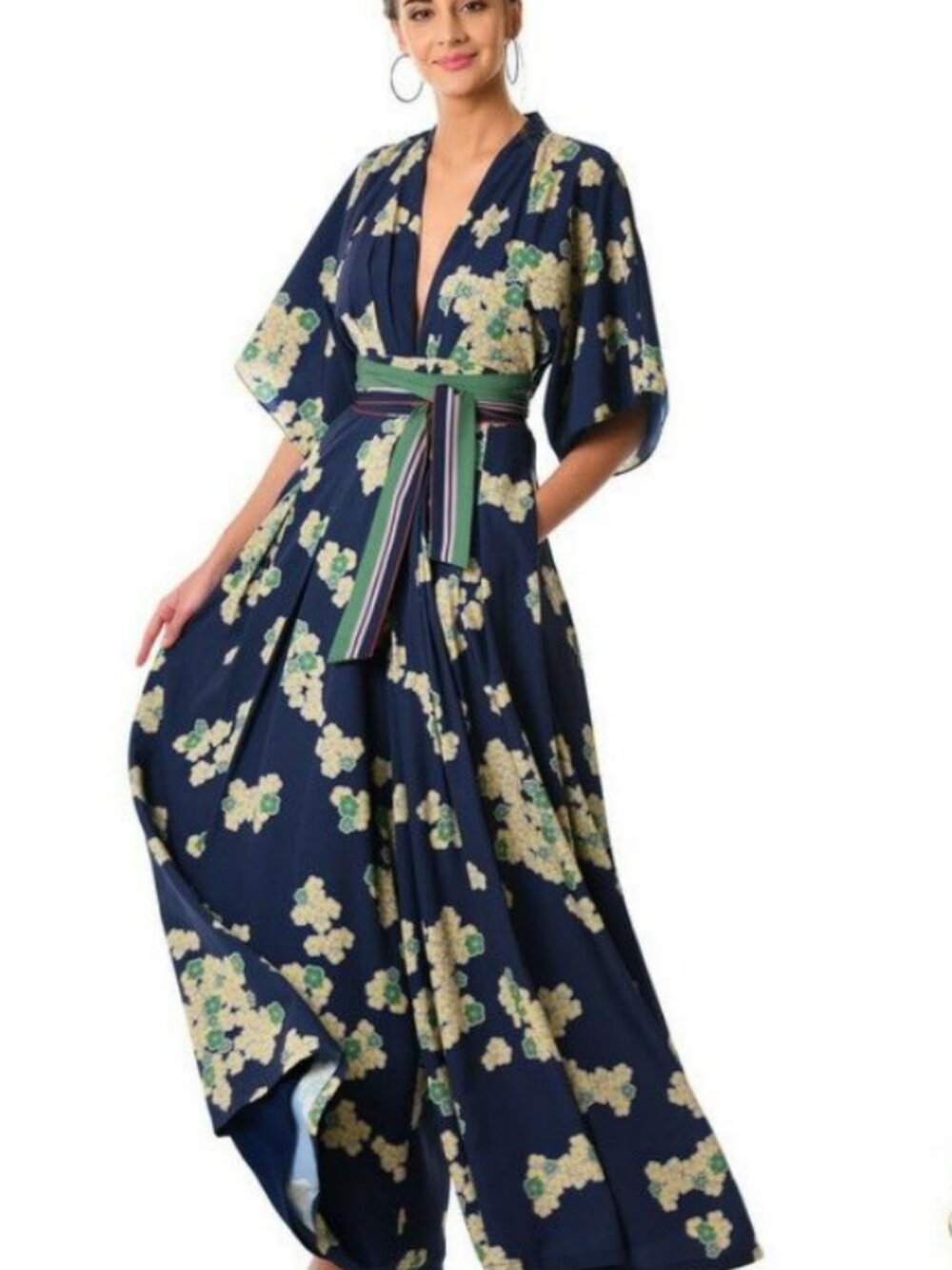 Wayward Fancies Women's Floral Wide leg Jumpsuit Large
